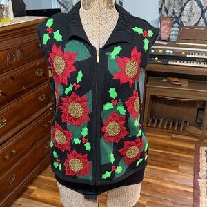 Bechamel Festive Floral Zip-Up Vest